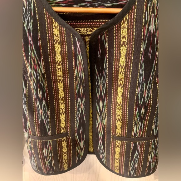 Nordstrom Rubbish Embroidered Open Front Cotton Jacket Size Large - Picture 7 of 8